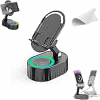 ② ワイヤレス誘導スピーカー　ホワイト　スマホホルダー　LEDライト付き　未使用 Amazon.co.jp: 2025アップグレード版 スマホホルダー（誘導